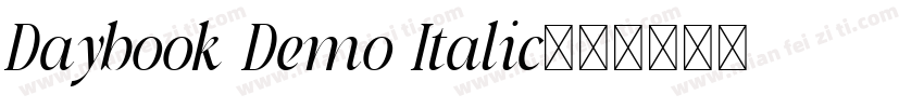Daybook Demo Italic字体转换
